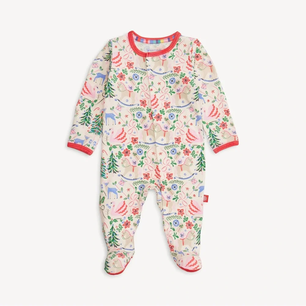 Magnetic Me Sugar Plum Dreams Holiday Footie Newborn 0-3 3-6 6-9 months